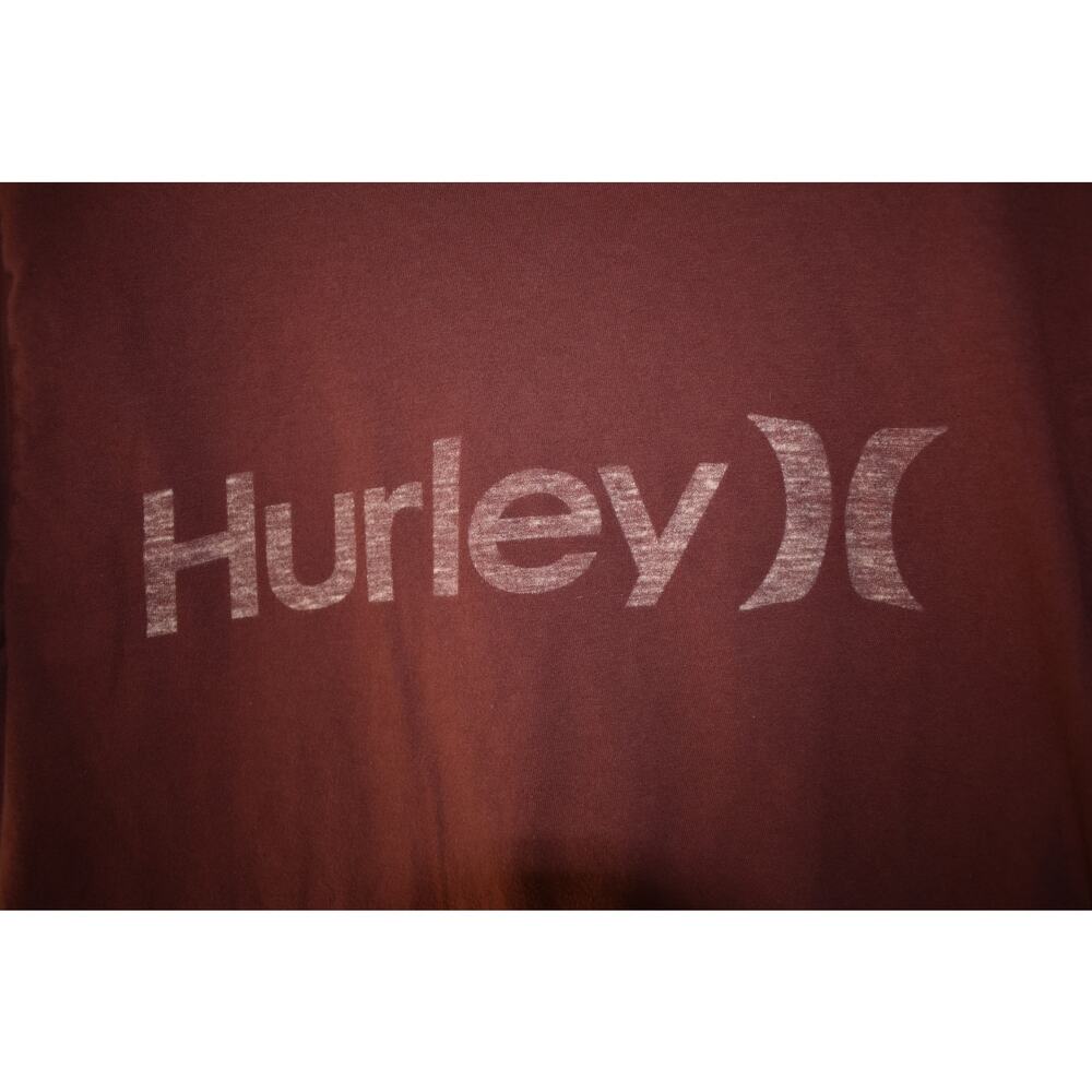 Hurley Brown Logo T-Shirt Size M - Picture 4 of 4